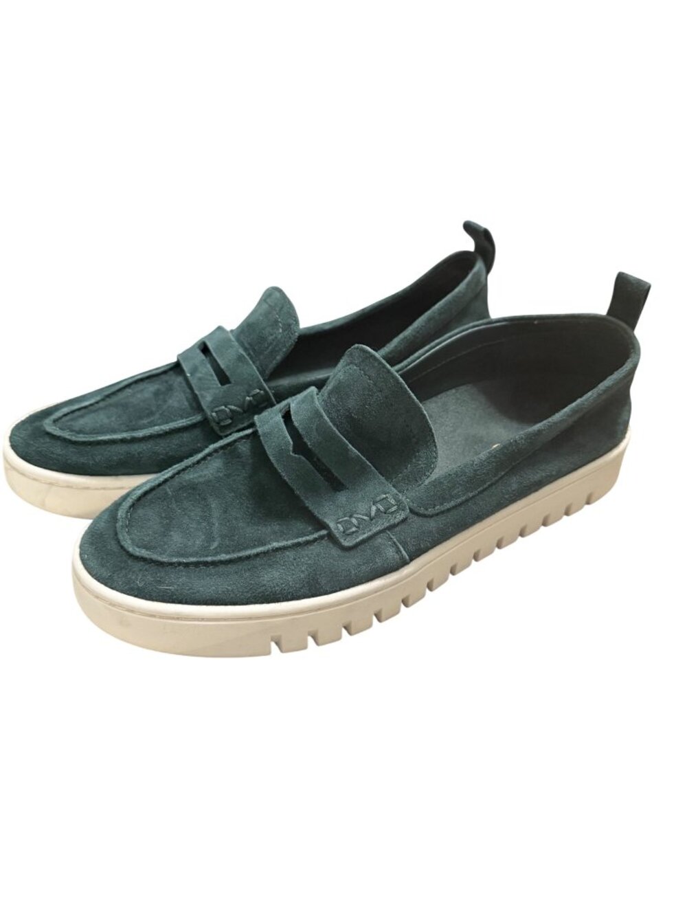 Vionic Uptown Hunter Green Suede Slip On Penny Loafer Sneaker Womens Size 8